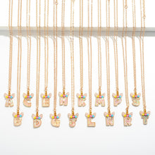 Load image into Gallery viewer, Kids Unicorn Initial Necklace
