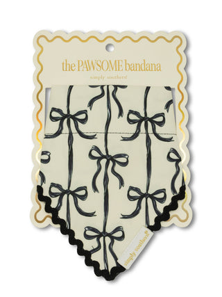 Pet Bandana-Blk Bow