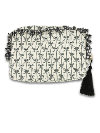 Quilted Cosmo-Blk Bow