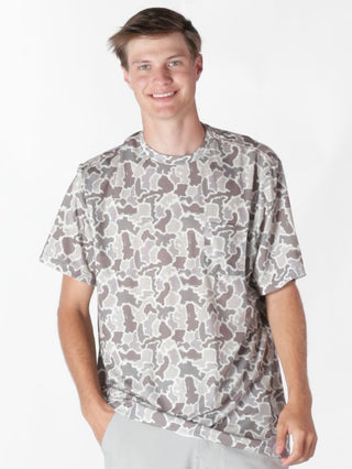 Mens SS Grey Camo Tee
