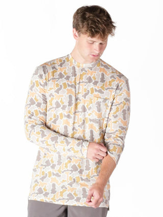 Mens LS Green Camo Tee