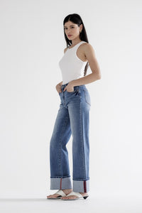 Porto Blue Cuffed Jean