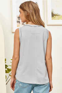 Neat Knit Tank-Grey