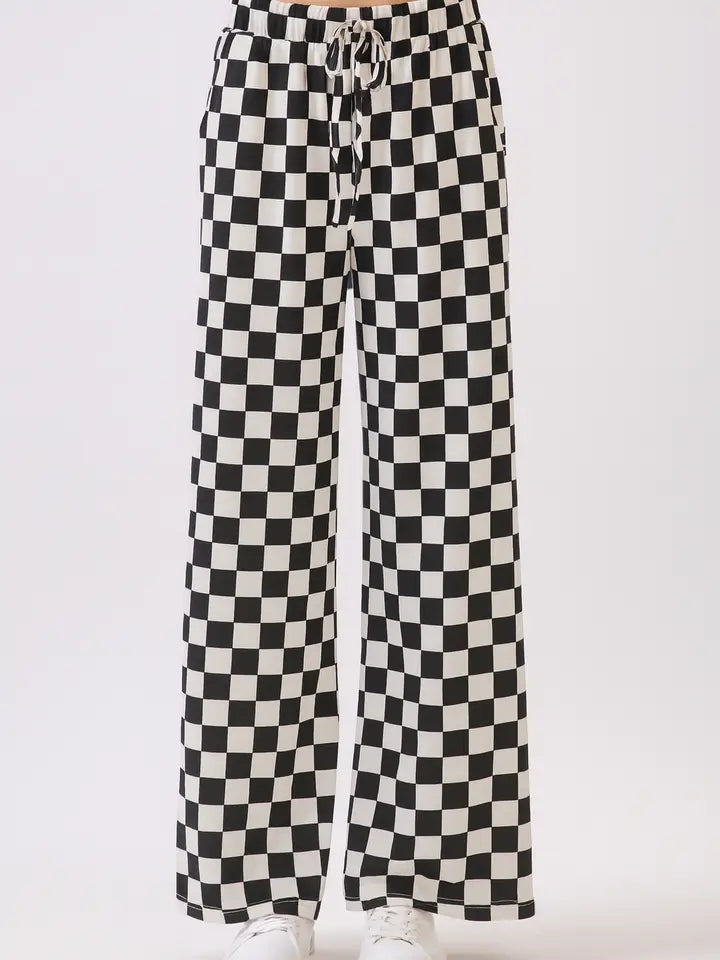 Check Mate Lounge Pant-Blk