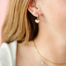 Load image into Gallery viewer, Pip Pop Pearl Heart Hoop
