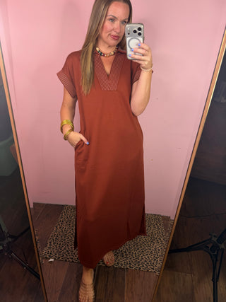 Stitched Scenery Midi Dress