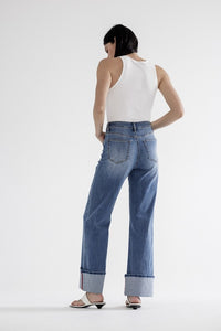 Porto Blue Cuffed Jean