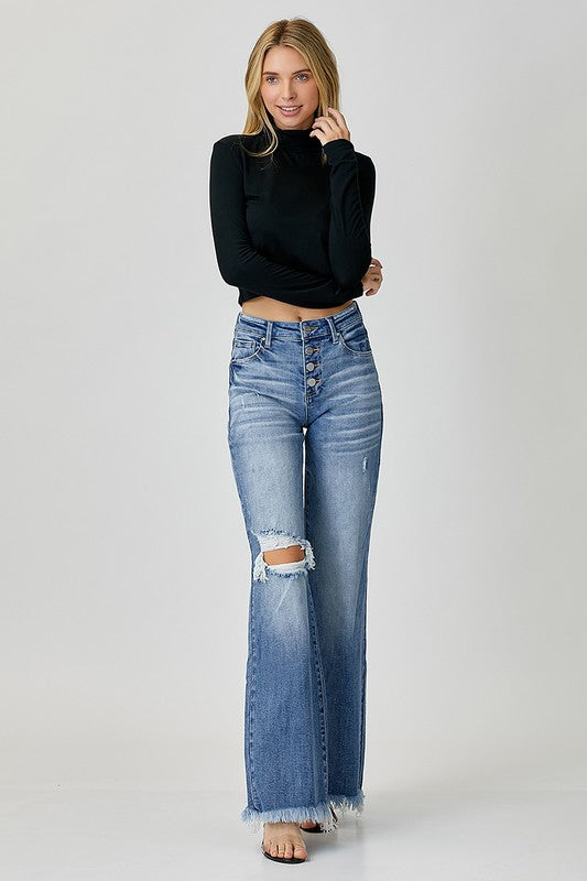 5412 Wide Leg Fray Jean