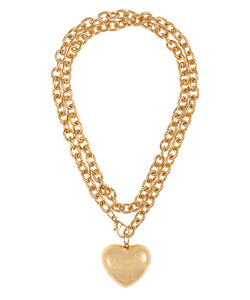 Vintage Puff Pendant Necklace