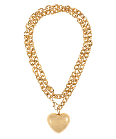 Vintage Puff Pendant Necklace