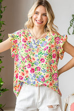 Load image into Gallery viewer, Curvy Yellow Floral Top
