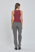 Load image into Gallery viewer, Basic HIgh Neck Tank-Maroon

