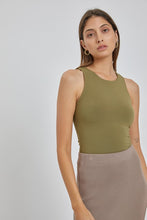 Load image into Gallery viewer, Basic High Neck Tank-Olive
