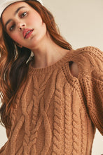 Load image into Gallery viewer, Cable Knit Cut Out Sweater
