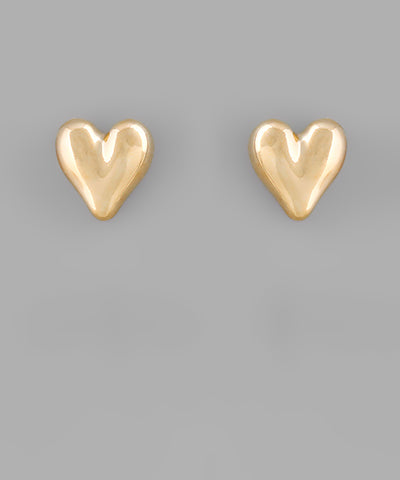 Dipped Heart Stud