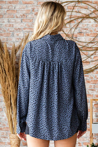 Ditsy Print Leopard Blouse