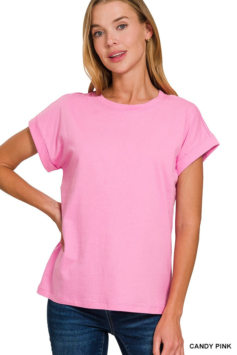 Candy Pink Cotton Tee