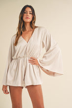 Load image into Gallery viewer, Bell Sleeve Satin Romper
