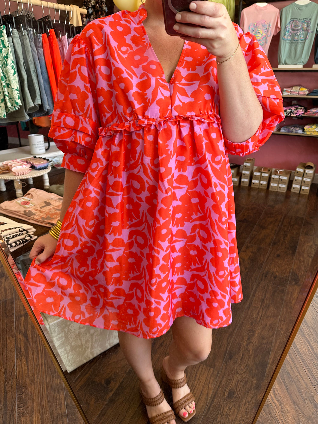 Pink Orange Combo Dress