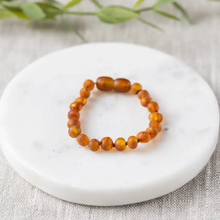 Raw Cognac Amber Bracelet