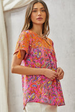 Load image into Gallery viewer, Pretty In Pink Paisley Top

