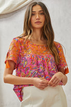 Load image into Gallery viewer, Pretty In Pink Paisley Top
