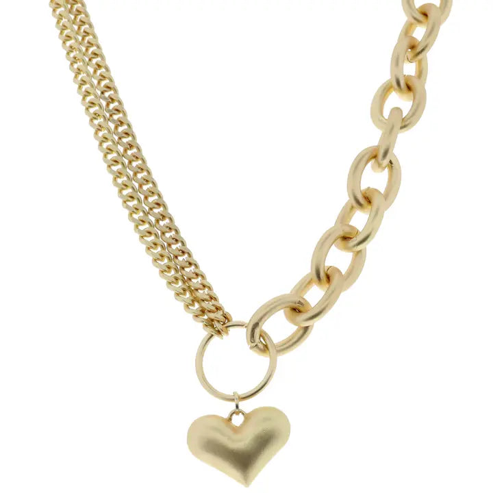 Matte Heart Necklace