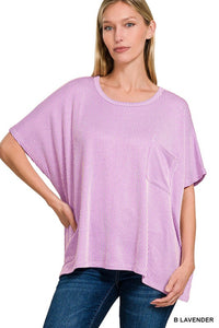 Corded Pocket Tee-Lav