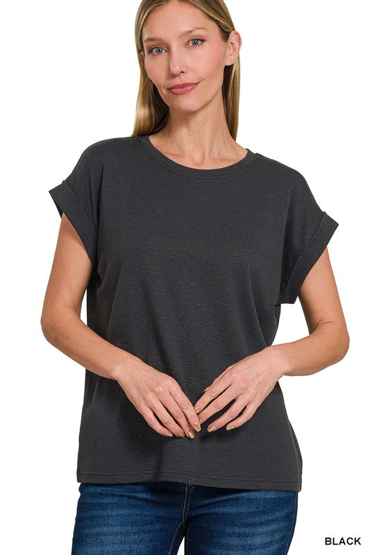 Rolled Sleeve Basic-Black