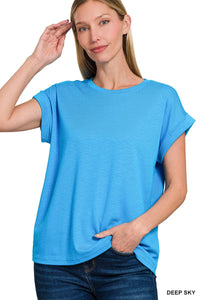 Rolled Sleeve Basic-Deep Sky