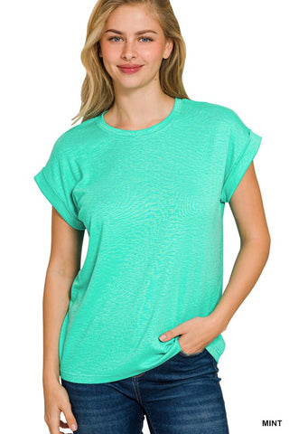 Rolled Tee Basic-Mint