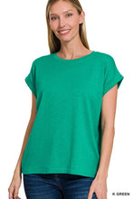 Load image into Gallery viewer, Rolled Sleeve Basic-K Green
