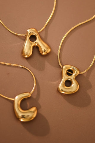 Bubble Initial Necklace