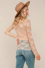 Load image into Gallery viewer, Curvy Layers Lace Top-Tan
