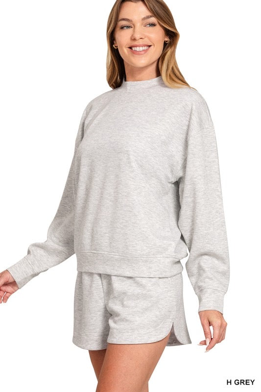 Pullover Scuba Set-Grey