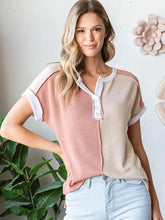 Load image into Gallery viewer, Callie Colorblock Ribbed Top
