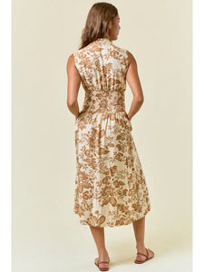 Paisley Smocked Midi