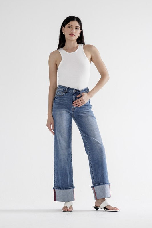 Porto Blue Cuffed Jean