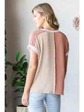 Load image into Gallery viewer, Callie Colorblock Ribbed Top
