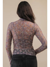 Load image into Gallery viewer, Lace Lover Sheer Top-Mauve Floral
