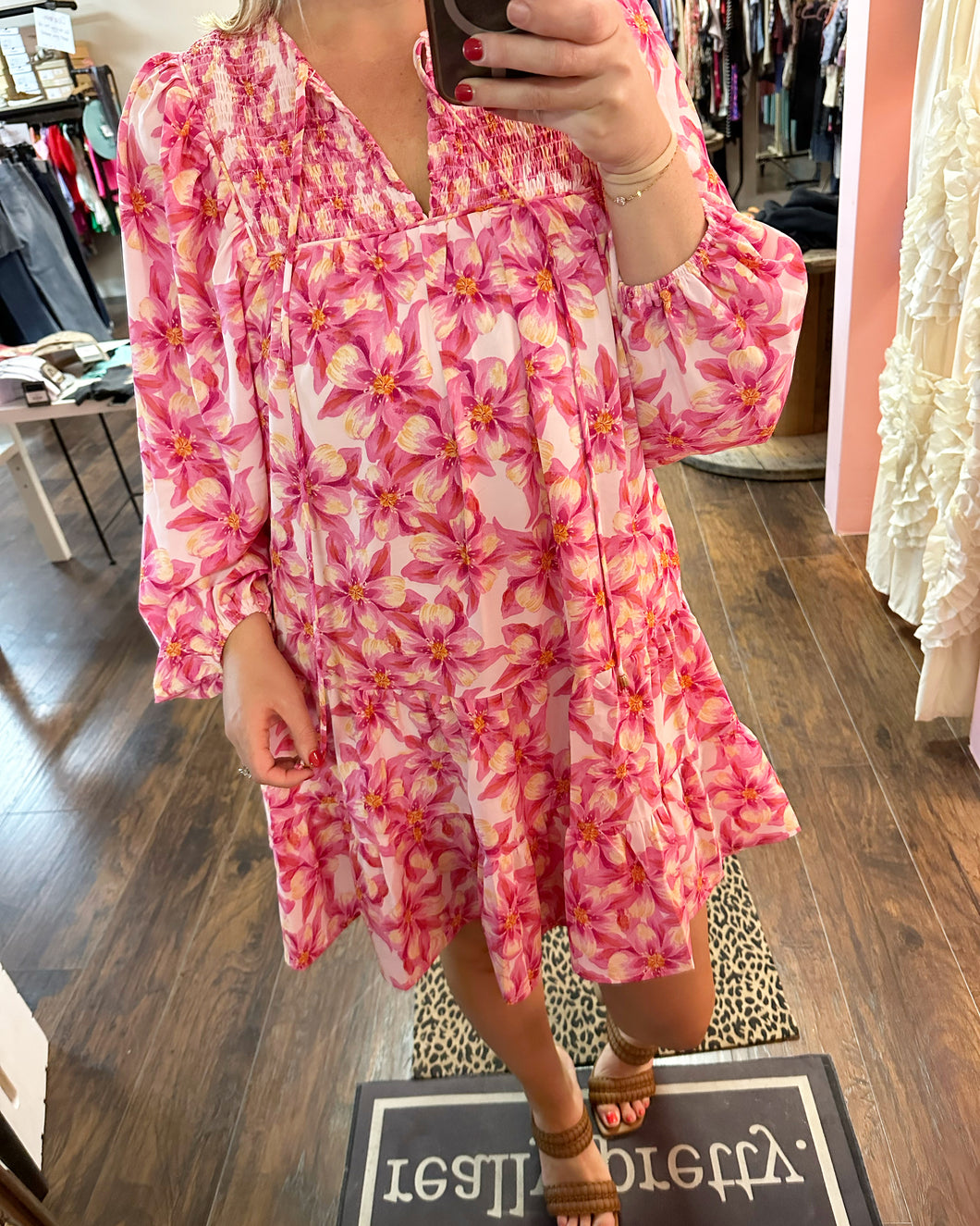 Passion Pink Floral Dress