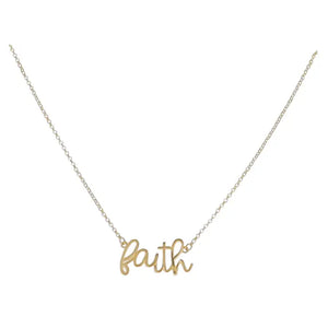 Golden Words Faith Necklace