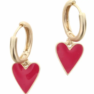 Enamel Heart Huggie