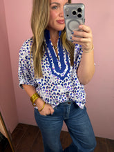 Load image into Gallery viewer, Ocean Blues Leopard Top
