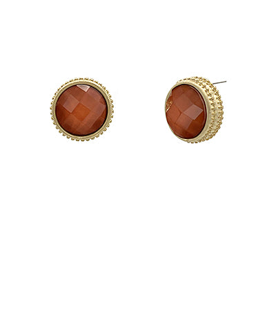 Mocha Stone Stud
