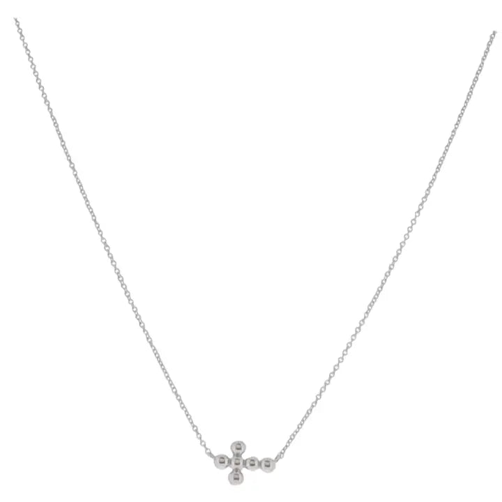 Golden Treasures Silver Cross Necklace
