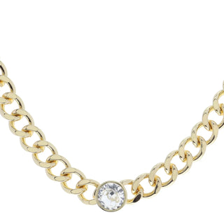 Tiera Crystal Bezel Necklace