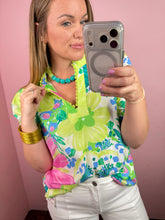 Load image into Gallery viewer, Lemon Lime Florals Top
