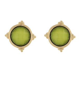 Facet Stud-Green