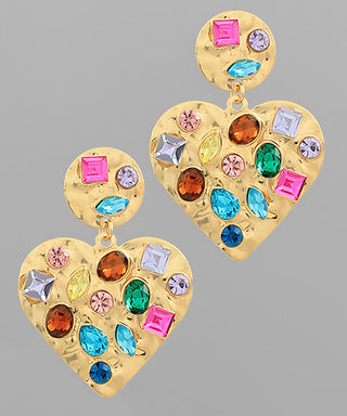 Jeweled Heart Dangle